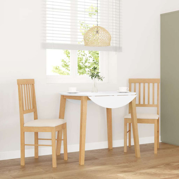 Sillas de comedor con cojines 2 uds madera maciza caucho Sillas de comedor con cojines 2 uds madera maciza caucho D