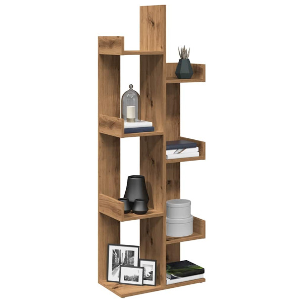 Estantería de madera de ingeniería roble artisan 48x25.5x140 cm D