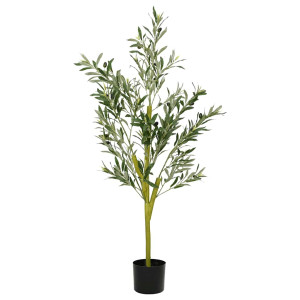 Árbol de olivo artificial con 450 hojas verde 120 cm D