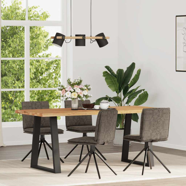 Sillas de comedor 4unidades cuero sintético gris oscuro Sillas de comedor 4unidades cuero sintético gris oscuro D