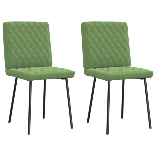 Sillas de comedor 2 unidades terciopelo verde claro Sillas de comedor 2 unidades terciopelo verde claro D