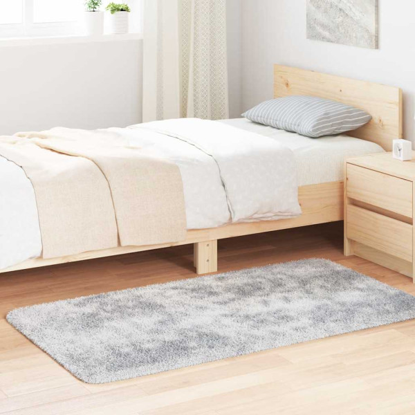 Alfombra de pelo largo NAVARRA gris claro 80x150 cm poliéster D