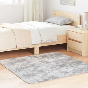 Alfombra de pelo largo NAVARRA gris claro 120x120 cm poliéster D