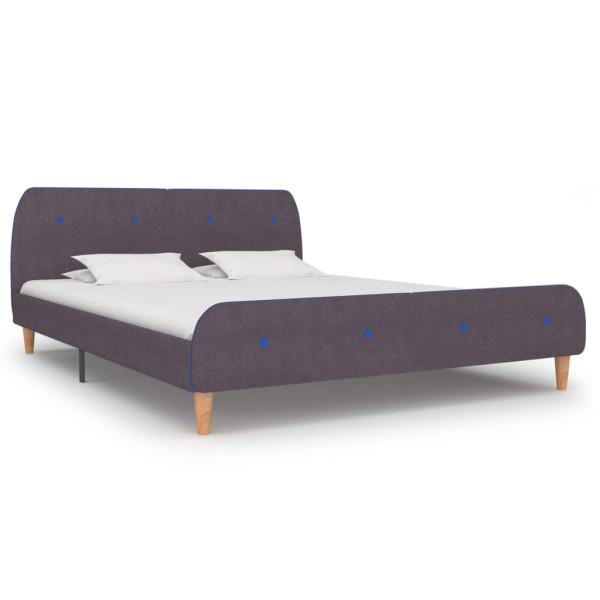 Estructura de cama sin colchón Tela topo 150x200 cm Estructura de cama sin colchón Tela topo 150x200 cm D