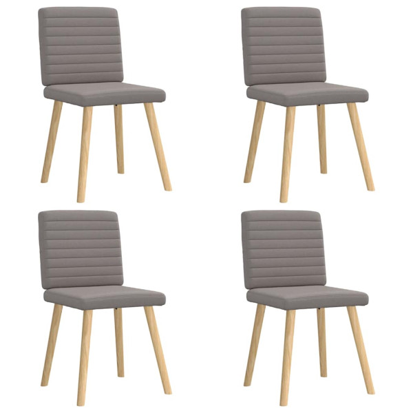 Sillas de comedor 4 unidades tela taupe Sillas de comedor 4 unidades tela taupe D