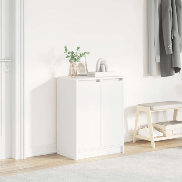 Zapatero blanco 57x34x76 cm madera de ingeniería Zapatero blanco 57x34x76 cm madera de ingeniería D