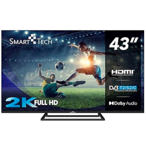 SMART TECH 43" LED HD 43FN01V3 preto PREMIUM D