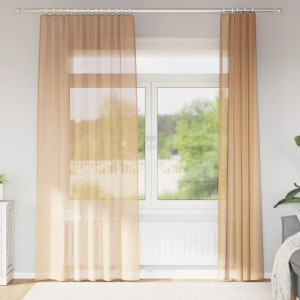 Junta Cortinas com 2 uds areia 140x225 cm D