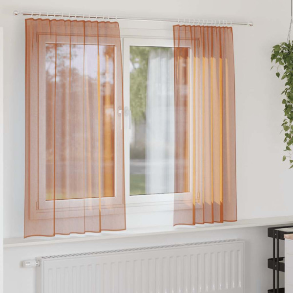 Cortinas de vedação com 2 uds terracotta 140x175 cm D