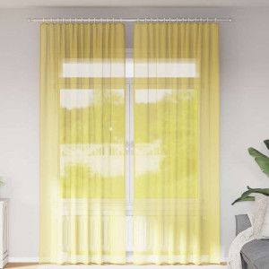 Cortinas de vedação com 2 pcs amarelos 140x260 cm D