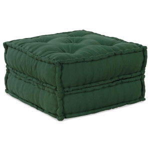 Puff modular de tela verde 70x70x36 cm D