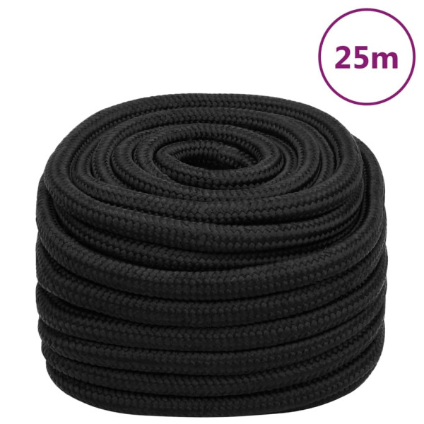 Corda de barco de polipropileno preto extremo 20 mm 25 m D