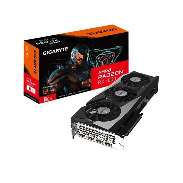 Tarjeta Gráfica Radeon RX 7600 gaming OC 8GB GDDR6 D