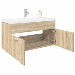 Mueble de baño con lavabo integrado roble Sonoma D