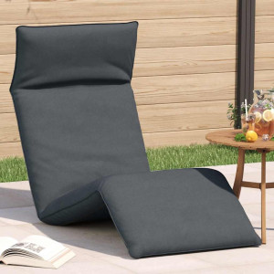 Tumbona plegable antracita 175x54x8.5 cm tejido oxford D