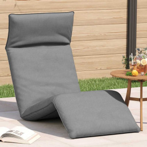 Tumbona plegable gris 175x54x8.5 cm tejido oxford D