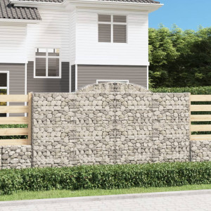 Cestas gaviones 25 uds forma de arco hierro 300x50x160/180 cm D