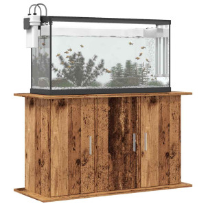 Soporte para acuario madera ingeniería envejecida 101x41x58 cm D