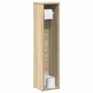 Mueble de baño con portarrollos roble Sonoma 20.5x20x90 cm D