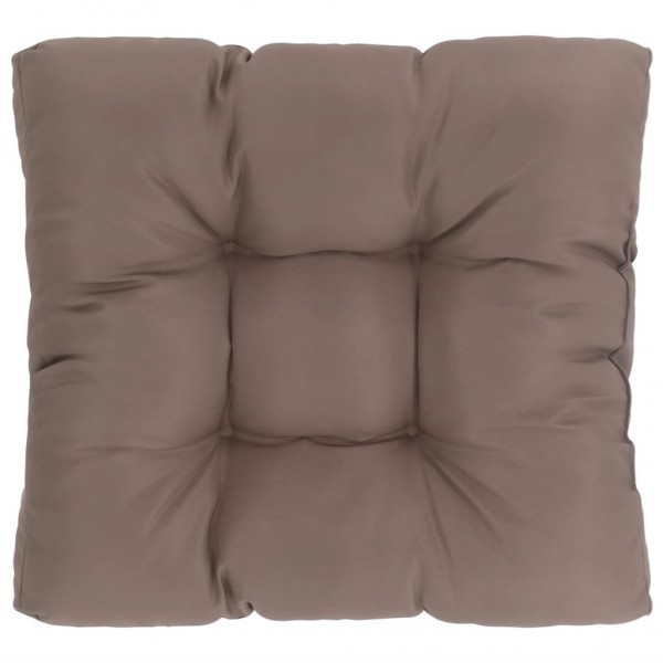 Cojín para sofá de palets de tela gris taupé 60x60x12 cm D