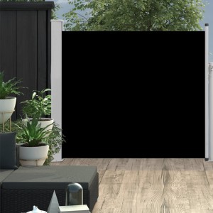 Toldo lateral retráctil de jardín negro 100x300 cm D