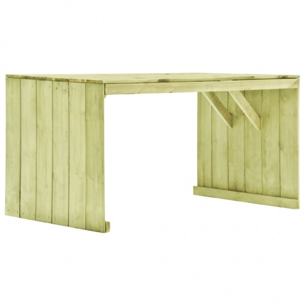 Mesa de jardín madera de pino impregnada 150x87x80 cm D