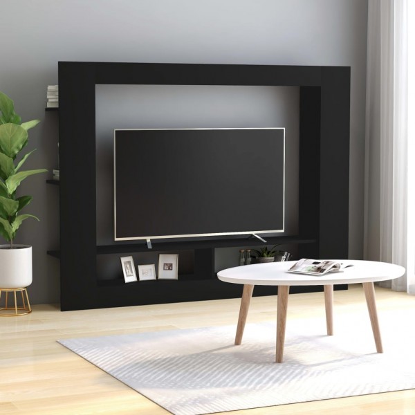 Mobiliário para TV madeira contraplacada preto 152x22x113 cm D