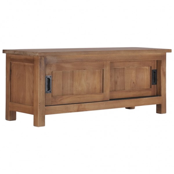 Mueble para TV de madera de teca maciza 90x30x35 cm D