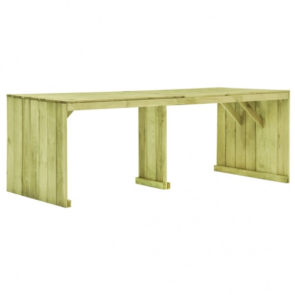 Mesa de jardín madera de pino impregnada 220x101.5x80 cm D