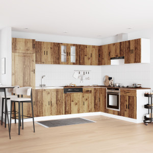 Gabinete Base  Porto con Lavabo Madera Vieja 80x46x84.5 cm Madera Elaborada D
