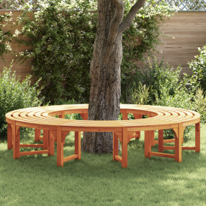 Banco de árbol exterior  200 cm de madera maciza de eucalipto D