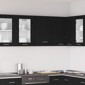 Gabinete Colgante de Roble Negro  50x31x60 cm Hecho de Madera Elaborada D