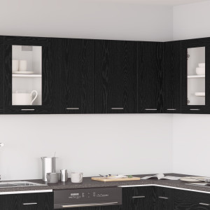 Armario colgante de roble negro  - 80x31x60 cm - Hecho de madera elaborada D