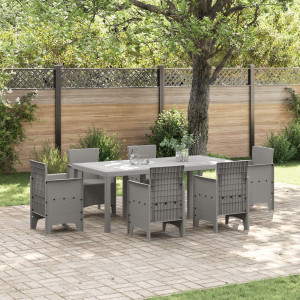 Mesa de jardín  Gris Claro 200x100x73 cm de Polirratán D