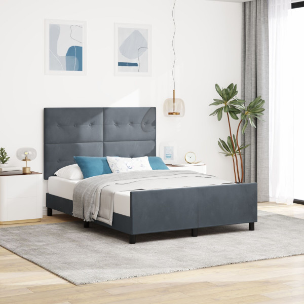 Cabecero de cama Gris Oscuro 160x200 cm Terciopelo Cabecero de cama Gris Oscuro 160x200 cm Terciopelo D