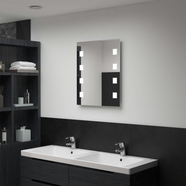 Espelho de parede de banheiro com LED 50x60 cm D