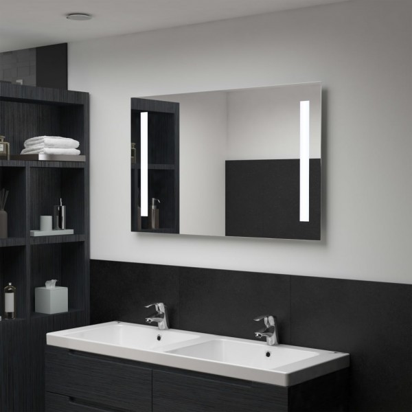 Espejo de pared de baño con LED 100x60 cm D