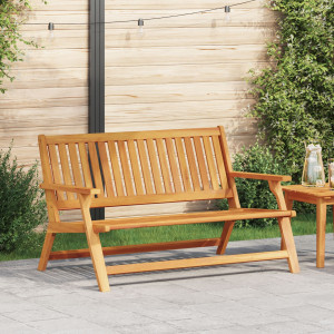 Banco de Jardín  122.5x77x74 cm Madera maciza de Acacia D