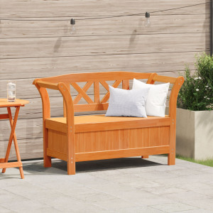 Banco de Almacenamiento para Jardín  Acacia 119x76x44 cm Madera Sólida de Pino D