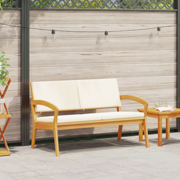 Banco de Jardín con Cojines 115x70x72 cm Madera maciza de Acacia Banco de Jardín con Cojines 115x70x72 cm Madera maciza de Acacia D