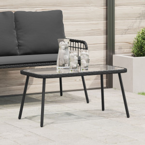 Mesa de café  Negra 90x45x42 cm de Poliratán D