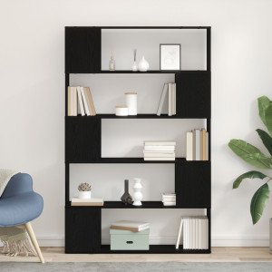 Estante  Negro Roble 100x24x155 cm Madera D