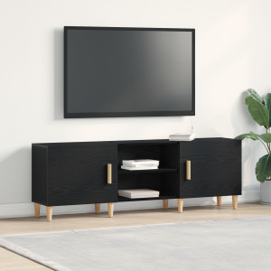 Soporte de TV  - Roble Negro. 150x30x50 cm. Hecho de Madera Elaborada D