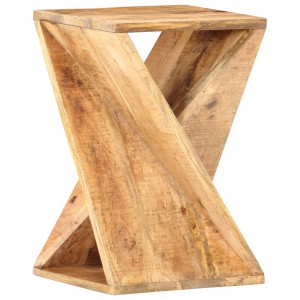 Mesa lateral em madeira de mangueira maciça 35x35x55 cm D