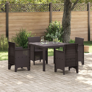 Mesa de Exterior  Marrón Polipropileno Cuadrada 1 m Ligera D