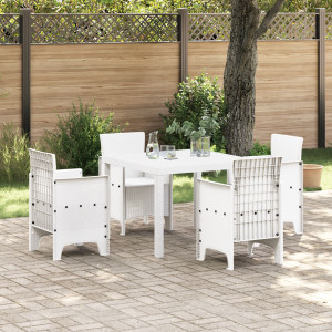 Mesa Exterior Blanca Plástico Mediana Duradera Mesa de Patio D