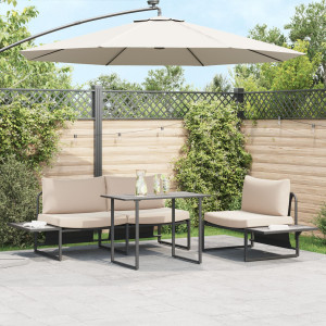 Mesa de Jardín  Gris 100x55x70 cm DPC y Acero D