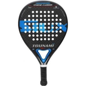 Pala de pádel siux tsunami 5.0 12k/ negra y azul D