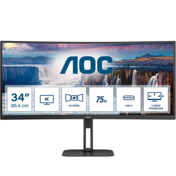 Monitor Profesional AOC 34" VA CU34V5C/BK negro Monitor Profesional AOC 34" VA CU34V5C/BK negro D