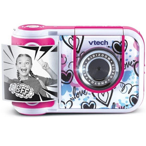 Cámara digital instantánea vtech kidizoom print cam/ tamaño foto 57x28mm/ rosa D